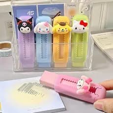 1pcs Sanrio Kuromi Cinnamoroll Hello Kitty Apagador Push-Pull Kids Simples Papelaria Para Estudantes
