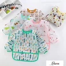 Baby Bibs New Cute Children Stuff Toddler À Prova D'água Manga Longa Art Smock Alimentando Avental Bib Para Crianças Ace
