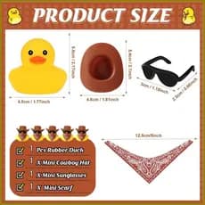 1 interessante pato de borracha de cowboy para decoração do painel do carro fuanbbr 7LQU