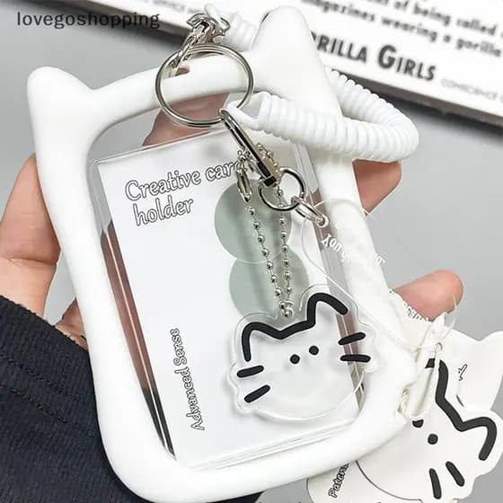 [lovego] Porta-Cartões de Desenho Animado, Capa Protetora para Fotos de Ídolos, Unissex, Porta-Cartões de Fotos Fofo par