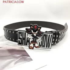 PATRICIA1OW Hedgehog Sonic Belt , Y2K PU Coruro Rivet Vintage Shadow The Cintura