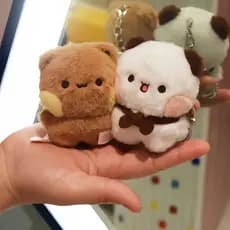 Bubu Dudu Panda Urso Chaveiro , Desenho Magnético E Yier Pingente De Pelúcia , Doce Kawaii Casal Pendurado Acessório