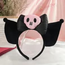 SOSFER Kuromi Tiara Macia Fofa Cosplay Acessórios Para Fantasia Cabelo