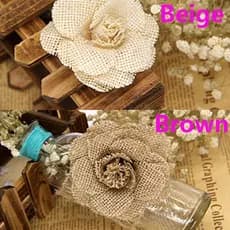 NIDOSE 2/6pcs 9cm Flores Artesanais Rústicas Cabeças De Rosa Suprimentos Para Festa Serapilheira De Juta