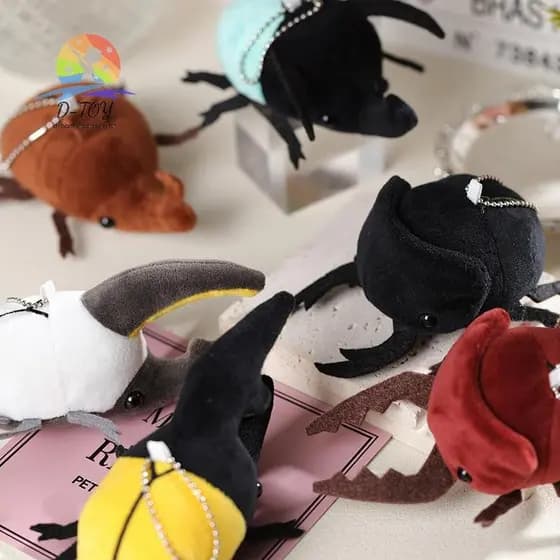D-Toy Bonito Dos Desenhos Animados Inseto Besouro Boneca De Pelúcia Chaveiro Saco De Insetos Pingente Enviar Amigos Aniv