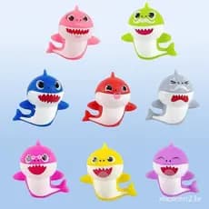 8Pcs/Set 5cm Baby Shark Bebê Bonitinho Figura Baleia Tubarão Q Versão PVC Figuras De Ação Modelo Doll Toys Brinquedos De