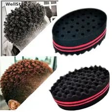 Escova de Cabelo Twist Sponge para Tranças Africanas [WellStay] Escova de Cachos para Homens Negros para Barbeiros