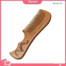 [Dragão Phoenix Gravado Madeira De Pêssego Massagem Saudável Pente Anti-Estático Para Cuidados Com O Cabelo