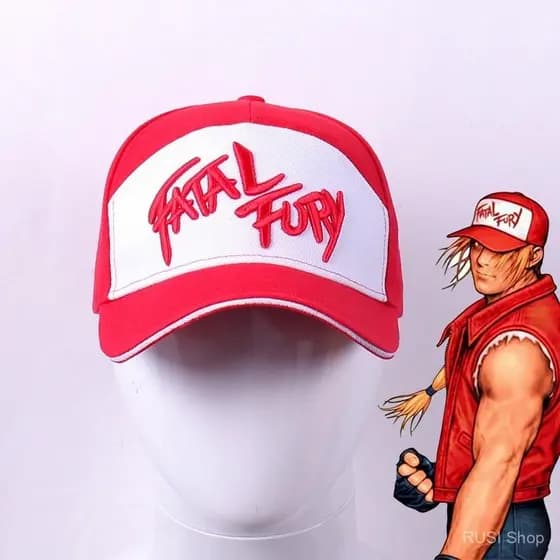 Boné de Beisebol Bordado de Algodão com Tema de Fatal Fury Terry Bogard, Estilo Fashion
