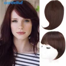CORDELLUF Franja Lateral De Fibra Resistente Ao Calor , Acessórios Para Cabelo , Clipe Em Sintético Natural Feminino , F