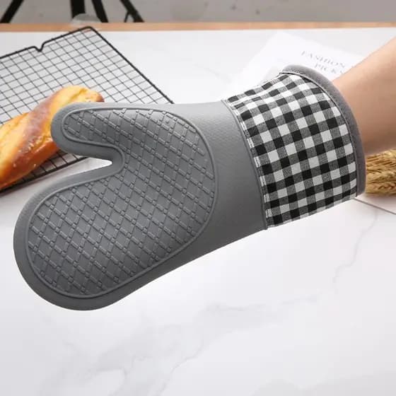 1 Peça Luvas de Forno de Cozinha Luvas de Isolamento Térmico de Silicone