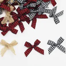 ((60 Peças/pacote) 4cm multicolorido xadrez arco natal acessórios para o cabelo acessórios DIY decoração do feriado