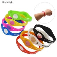 [Brightlight] Pulseira Power Balance Energy Health Para Pulseiras Esportivas Ion Silicone Band Gift [BR]