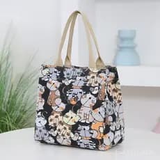 Bolsa de almoço para trabalhadores de escritório, bolsa térmica para viagens, bolsa de lona, bolsa de almoço fofa em est