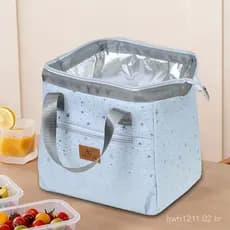 Bolsa térmica de grande capacidade, bolsa de almoço com folha de alumínio espessa, bolsa de almoço portátil e que mantém