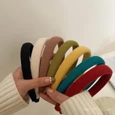 Faixa de cabelo de tecido colorido para mulheres, acessório de cabelo versátil de coroa alta, presilha de cabelo elegant
