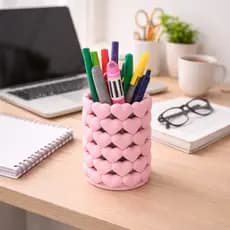 Porta Caneta Corações Porta Lápis Organizador de Mesa Fofo Porta Objetos Decoração Quarto Escritório