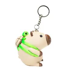 Chaveiro Capivara com Tartaruguinha – Miniatura 3D Fofa, Criativa e Perfeita para Presentear
