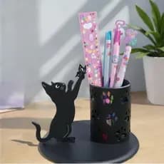 Porta Caneta de Lápis de Mesa Personalizado Fofo Formato Gato