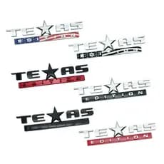 Adesivo Texas Edition Country Caminhonete Resinado 3D