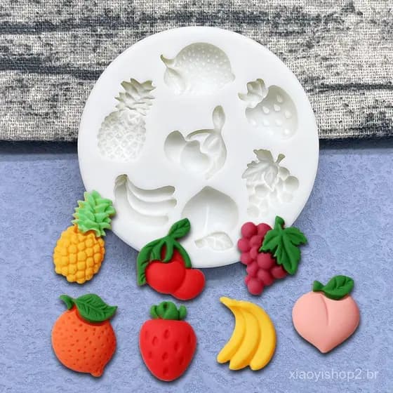 Banana Morango Em Forma De Uva Molde De Silicone Para Bolo De Chocolate Ferramentas Decoração De Acessórios Panificação