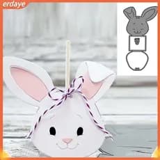 [Erdaye] Estêncil De Metal De Coelho Para Corte De Cartões De Papel / Scrapbooking