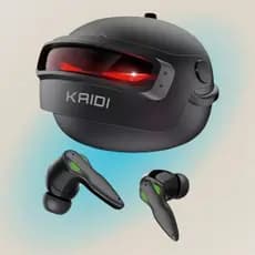 Fone de ouvido sem fio Bluetooth TWS 5.3 com redução de ruído e graves fortes para jogos KAIDI KD777