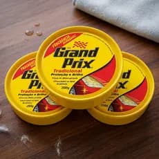 Kit com 3 latas Grand Prix Tradicional Cera Automotiva Em Pasta Lata 200gr