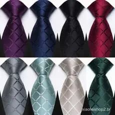 Moda 8CM Gravatas Masculinas Xadrez E Listrado Formal Clássico Vestido Gravata Corbatas De Negócios Jacquard Tecido Para