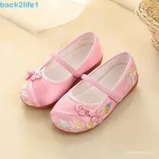 BACK2LIFE1 Sapatos De Dança Para Meninas , Sola Macia Estilo Chinês , Baixos Hanfu Crianças , Resistentes Ao Desgaste