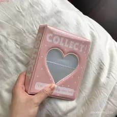 Álbum De Fotos UPSTOP , Porta-Cartões De PVC Com 64 Bolsos , Livro De Cartão De Nome De Coração De Amor Oco Masculino