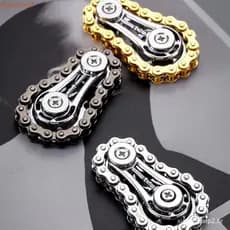 HUIJIANG Fingertip Gyro Mecânico , Correntes Engrenagem Ponta Do Dedo Roda Dentada Mão Spinner Chain Gear , Metal