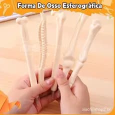 5 Pçs Caneta Esferográfica Em Formato De Ossos Bola De Ossos Humana Material Escolar De Escrita Presente Papelaria Para