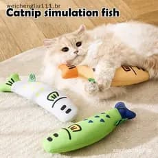 # weicheng Brinquedos De Catnip Resistentes À Mordida , Mastigar Para Gatos De Desenho Animado Interativos , Simulação D