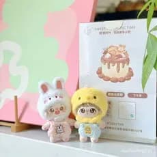 Chapéu De Boneca De Algodão De Coelho , Pelúcia De Ídolo De Urso Macio De , Roupas Adoráveis Kawaii De 10 Cm