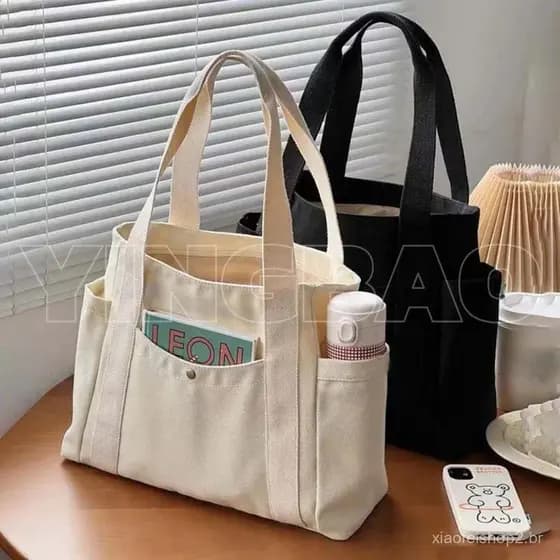 Sacolas De Lona De Grande Capacidade Para Trabalho , Bolsa De Transporte Deslocamento , Estilo Universitário , Roupa De