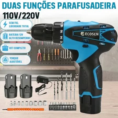 Parafusadeira Furadeira，fio conjunto completo 2 Velocidades 110/220 V universal