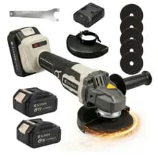 Esmerilhadeira Lixadeira Angular 21V 4 polegadas 115mm Brushless 10000rpm-2bateria