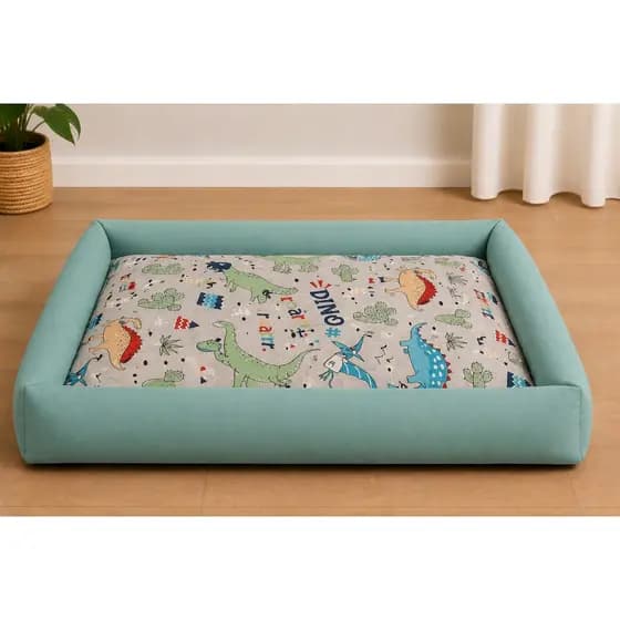 Cama Pet Impermeável Gigante 100x70Cm e Media 70x50cm - 100% Lavável Confortável Para Cachorro Verde