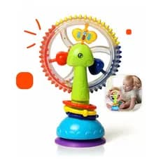 Roda Gigante Rotativa Brinquedo Sensorial Macia Chocalho com Ventosa Baby Educational Fashional