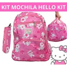 Mochila Feminina Kit 3 peças Escolar Passeio Grande Capacidade Impermeável