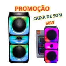 Caixa de som Bluetooth Com Led RGB Portátil FM USB TWS Leve Para Praia Verao Festas- AL-3829 Altomex