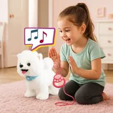 Brinquedo Interativo Cachorro Pet Com Som Movimento Fala Anda Lambe Repete Sensorial