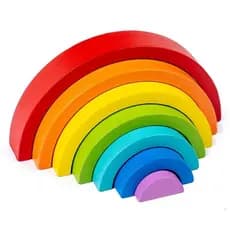 GeeToy Brinquedos Educativos Arco-Íris Ponte Blocos De Construção Forma De Cor Cognitivos Para Crianças
