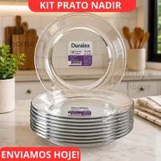 Prato De Vidro Duralex Fundo Resistente 22cm Astral Nadir Escolha Kit 6 ou 12