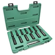 Jogo Soquete Impacto Longo 10 A 24mm 13 Pçs Sata