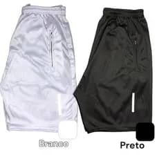 Kit 2 Shorts Bermudas Dry Fit Esporte Casual Futebol Com Ziper nos Bolsos