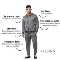 Conjunto Agasalho Adulto Slim Fit Chimpa Refletivo