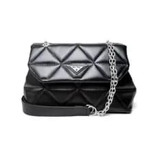 Bolsa Feminina Diamante Bordada Bolso Interno e Alça de Ombro MP