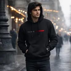 Moletom Canguru Paris com Bolso Frontal e Capuz | Quentinho Confortável Dia a Dia MP